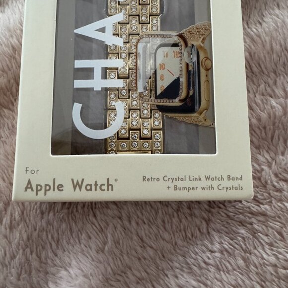 NIB Pink Sky Brand Chamond + Apple Watch Band - Retro Crystals and Bumper - Picture 6 of 7